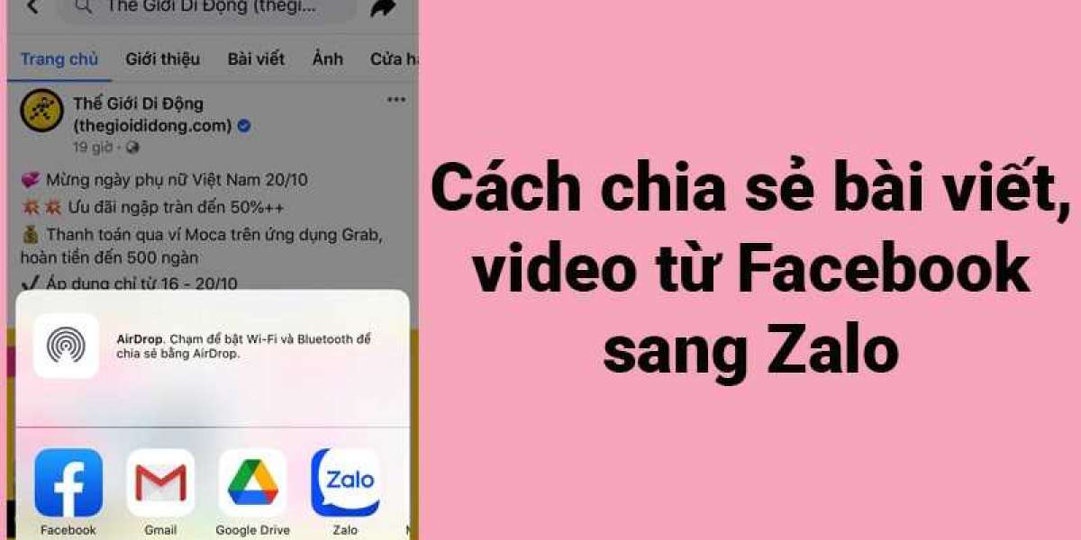 Hướng dẩn Cách chia sẻ bài viết, video từ Facebook sang Zalo cực nhanh