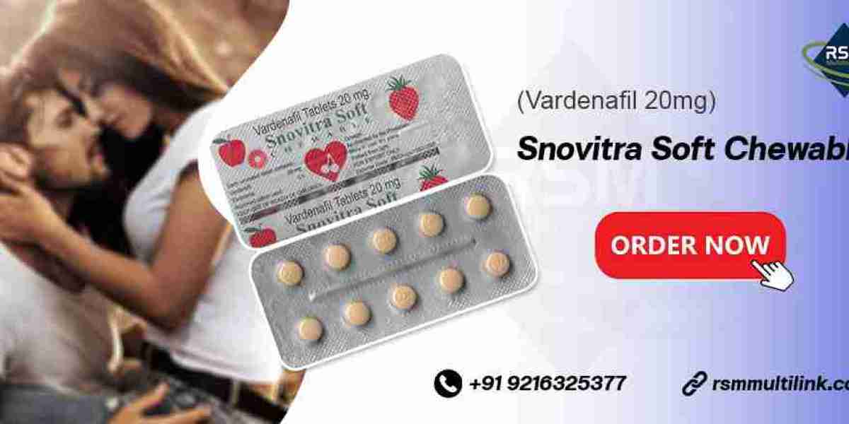 Gain Your Sensual Strength Again With Snovitra Soft Chewable 20mg Tablets