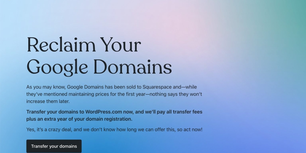 HƯớng dẫn Transfer tên miền khỏi Google Domains miễn phí