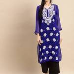 Chikankari Straight Kurti