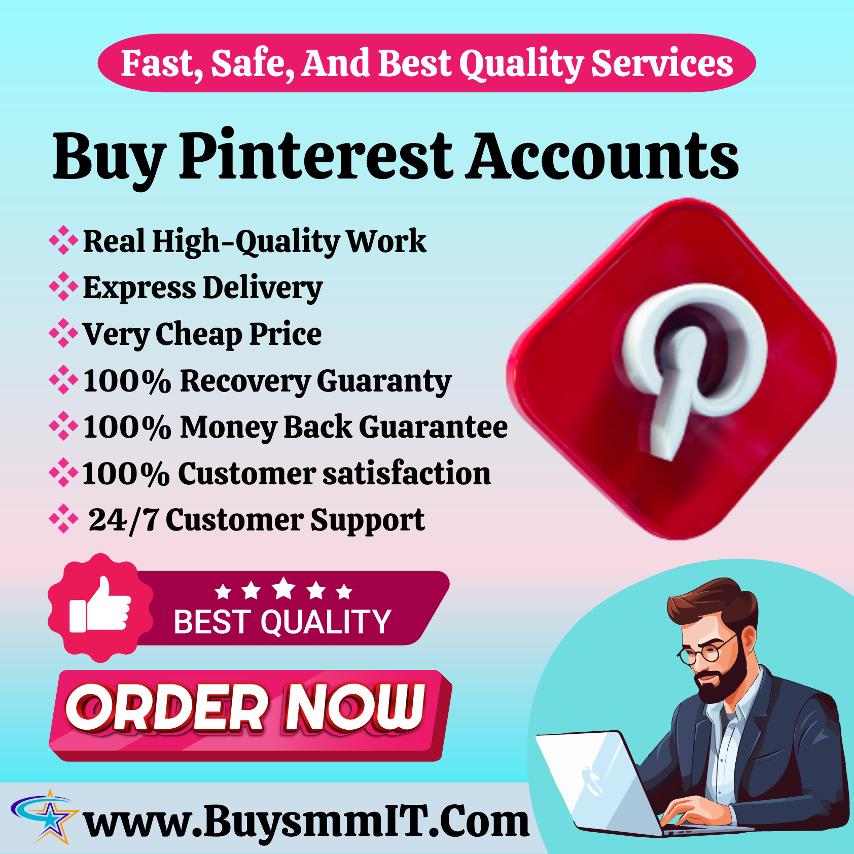 Buy Pinterest Accounts - 100% Aged Accounts For Sale