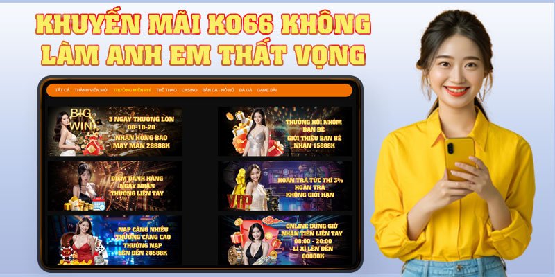 Khuyến mãi KO66 ngập tràn quà hot siêu giá trị cho hội viên