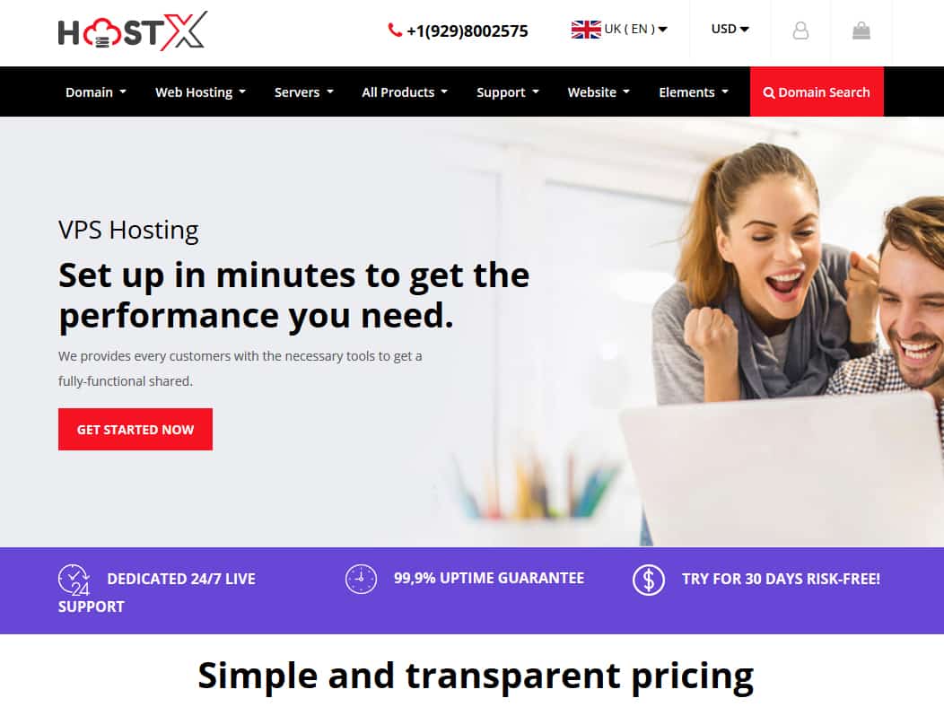 HostX WHMCS Theme - Best Web Hosting Template - 35% Off