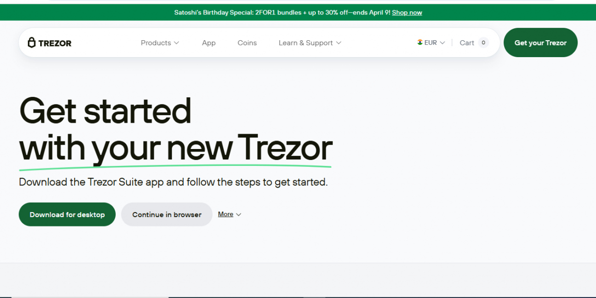 Trézor.io/Start® | Starting Up Your Device — Trézor