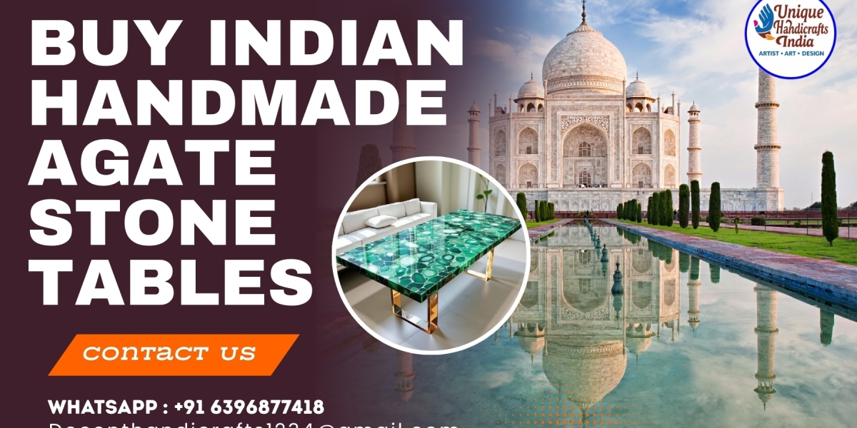 Buy Indian Handmade Agate Stone Tables – Handcrafted Excellence for Global Homes